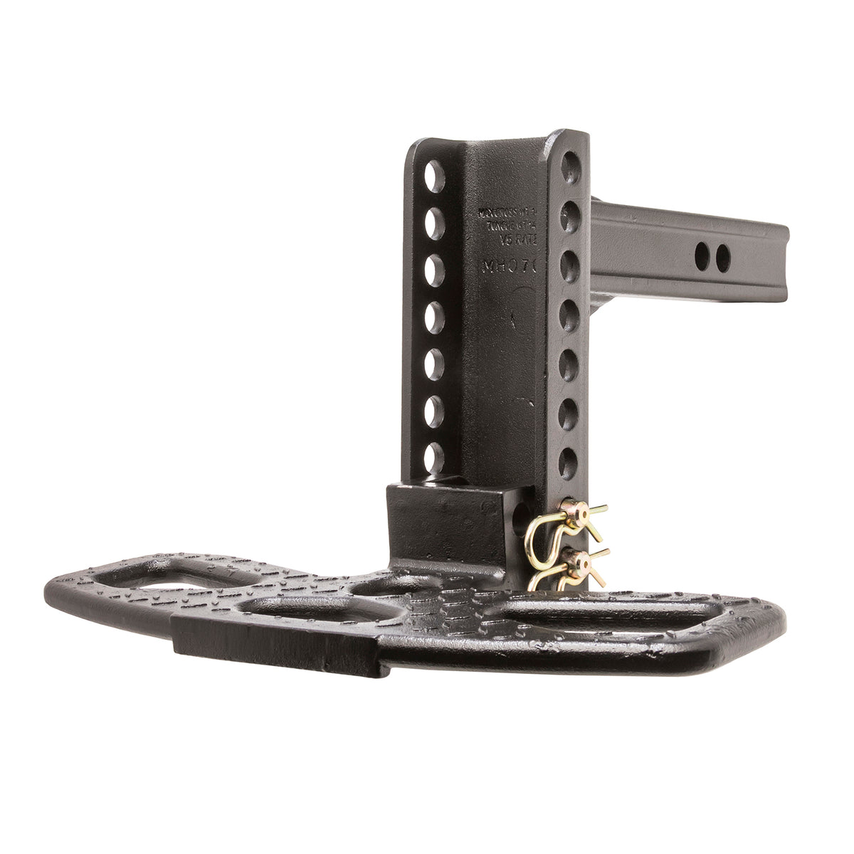 Black steel receiver hitch mounted step from Husky Towing part number 33257
