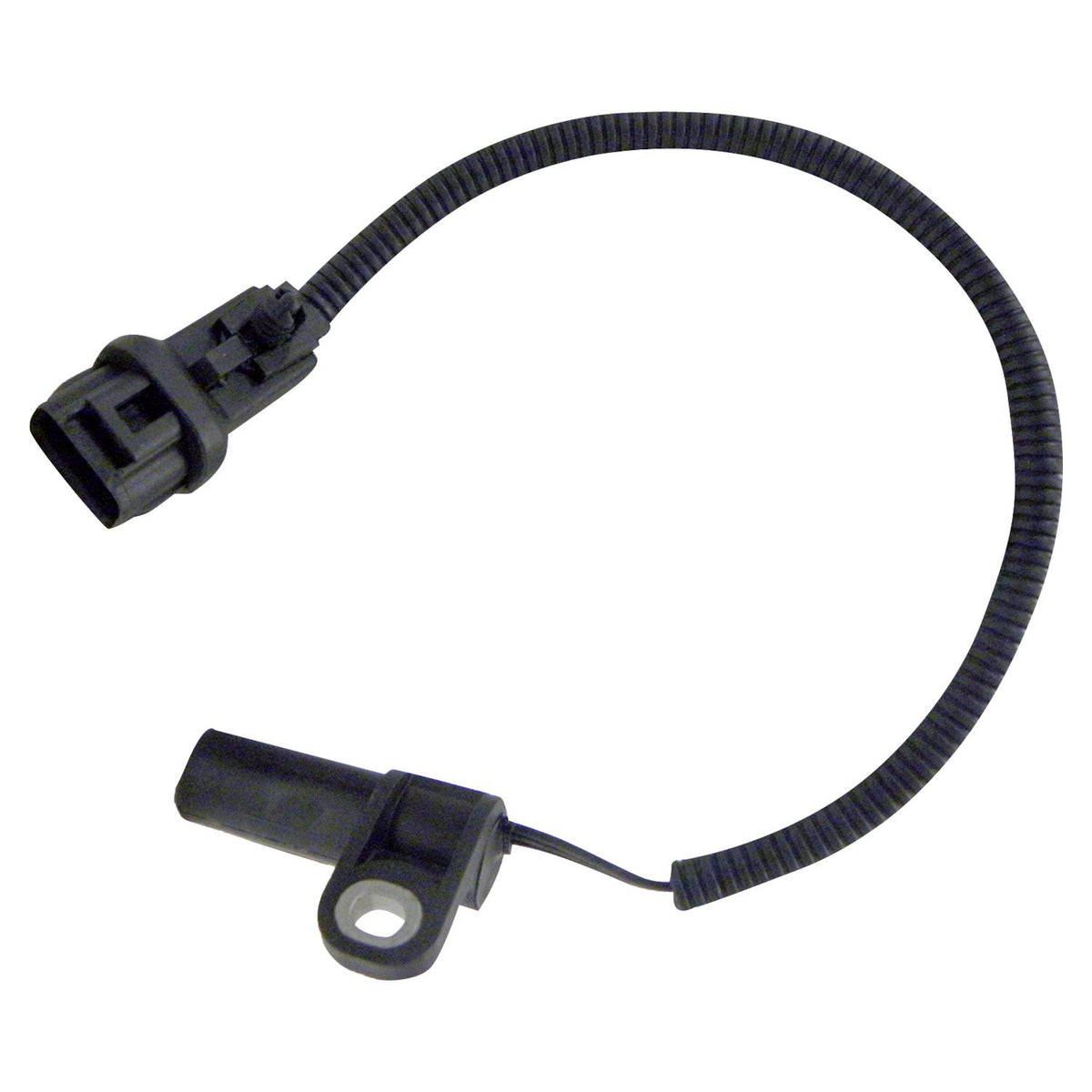 Black engine crankshaft position sensor from Crown Automotive Jeep Replacement part number 4897321AA