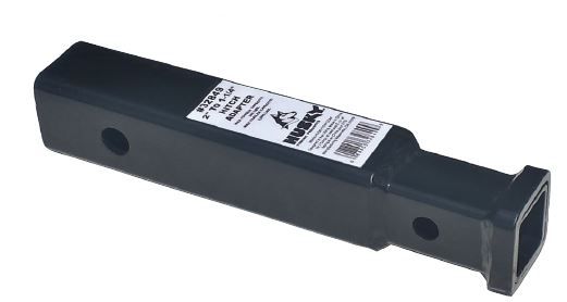 Black steel trailer hitch receiver tube adapter with mounting hardware from Husky Towing part number 32849