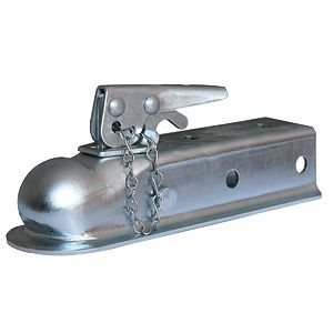 Silver bare steel trailer coupler from Husky Towing part number 87073