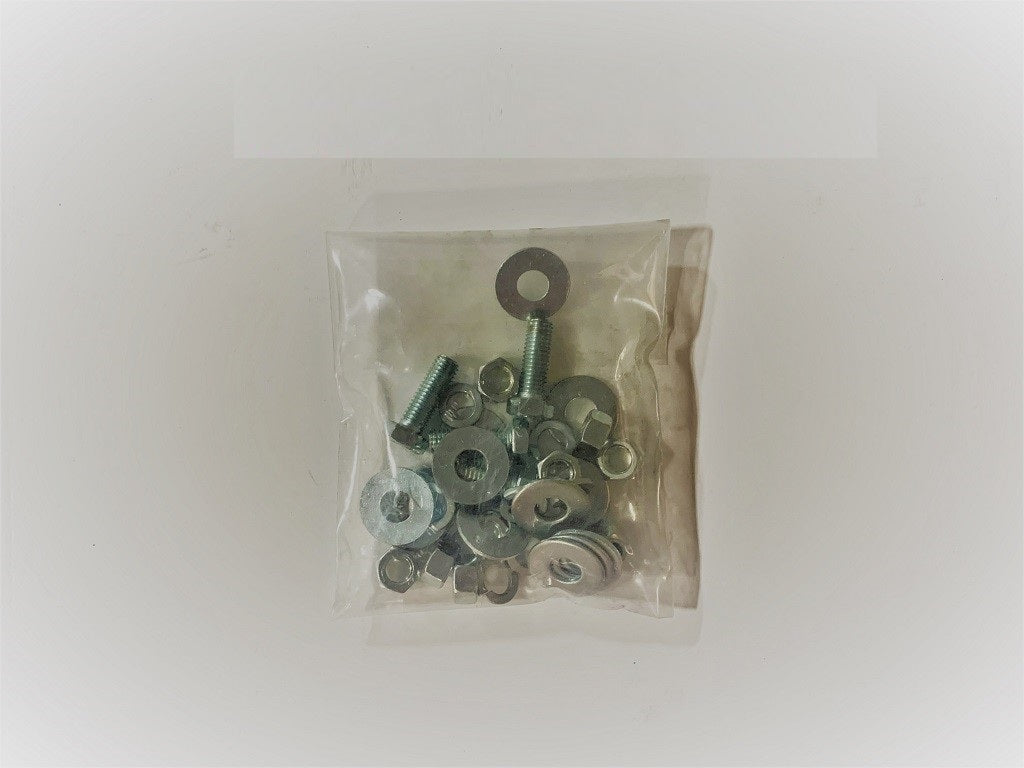 Silver steel bumper mounting kit with mounting hardware from Cattleman HD part number 2118PKIT