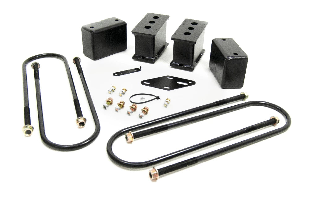 Black suspension leaf spring block kit from ReadyLift part number 26-19400