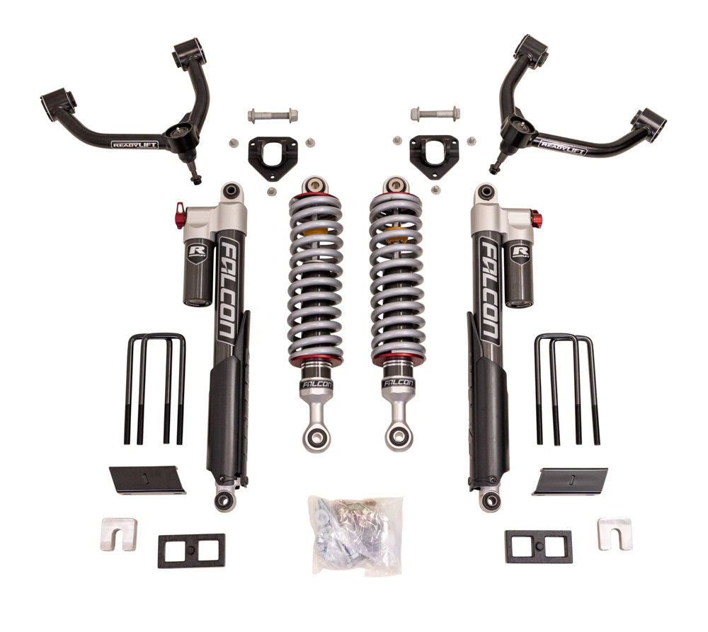 Black tube steel suspension lift kit with mounting hardware from ReadyLift part number 62-35340
