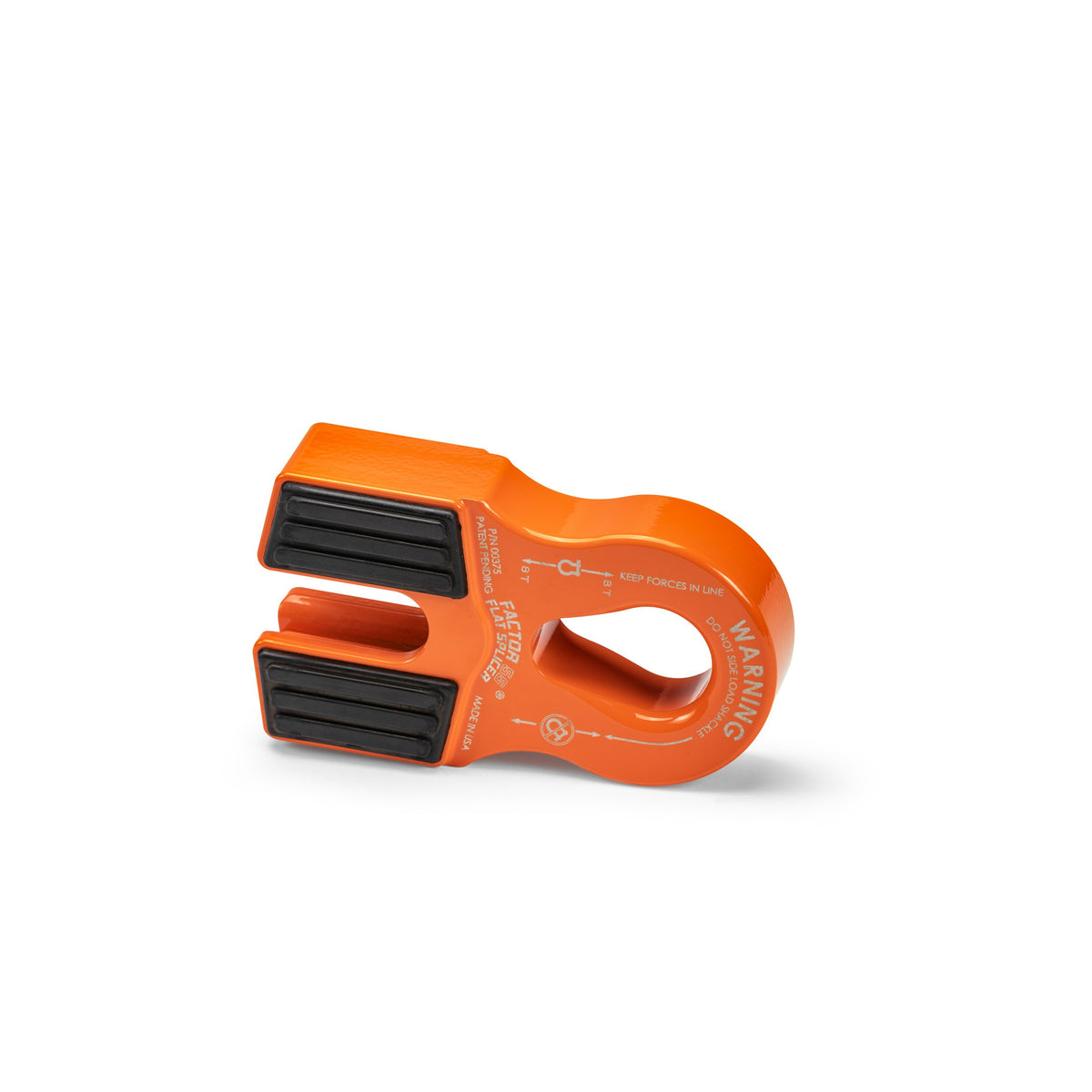 Orange powdercoat 6061 aluminum winch shackle from Factor 55 part number 00375-07