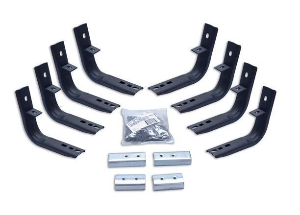 Textured black mild steel step nerf bar mount kit from Big Country part number 392055