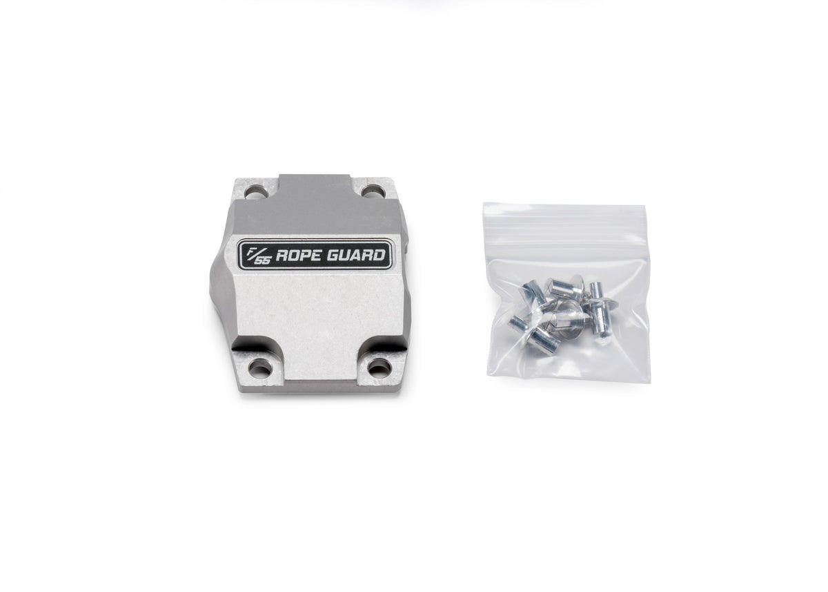 Silver clearcoat 6061 aluminum winch rope end protector from Factor 55 part number 00380