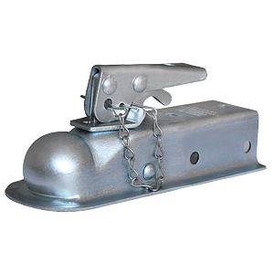 Silver bare steel trailer coupler from Husky Towing part number 87070