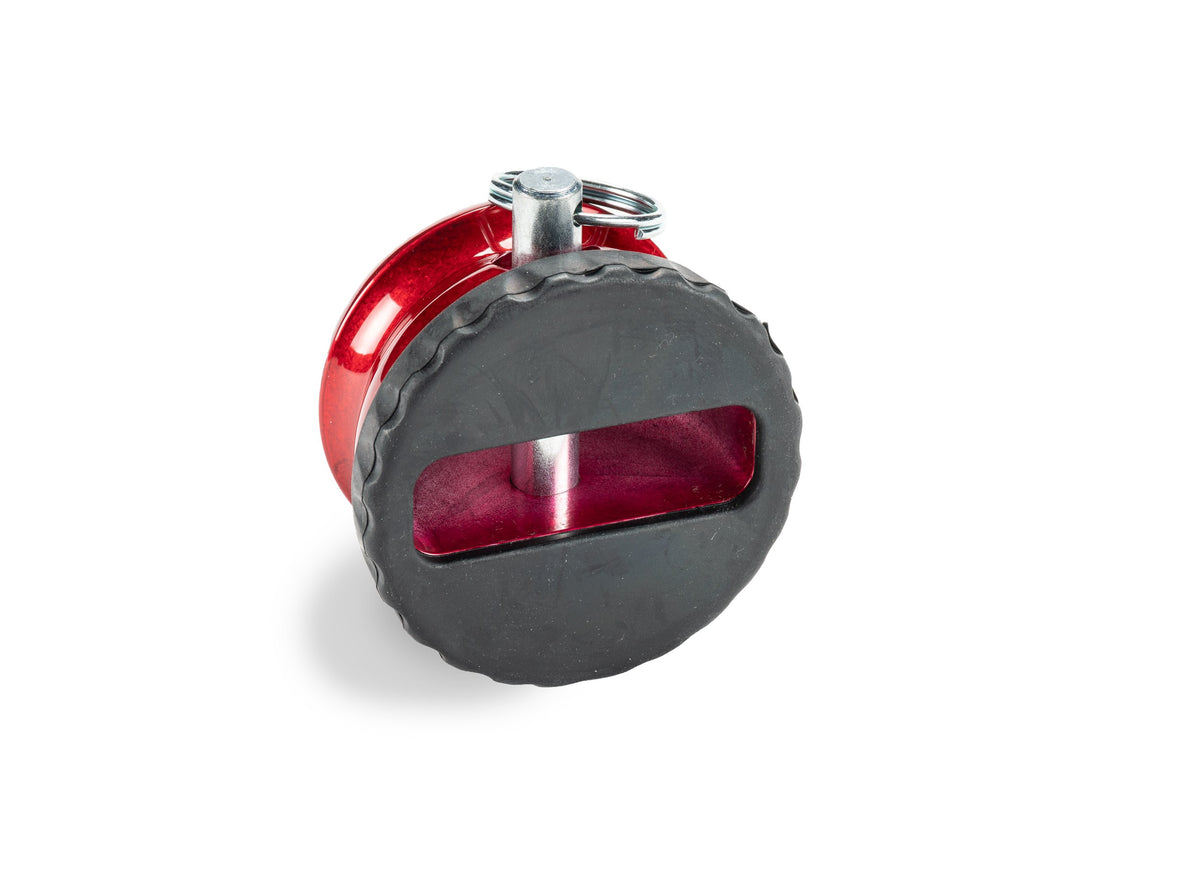 Red powdercoat 6061 aluminum winch rope end protector from Factor 55 part number 00455-01