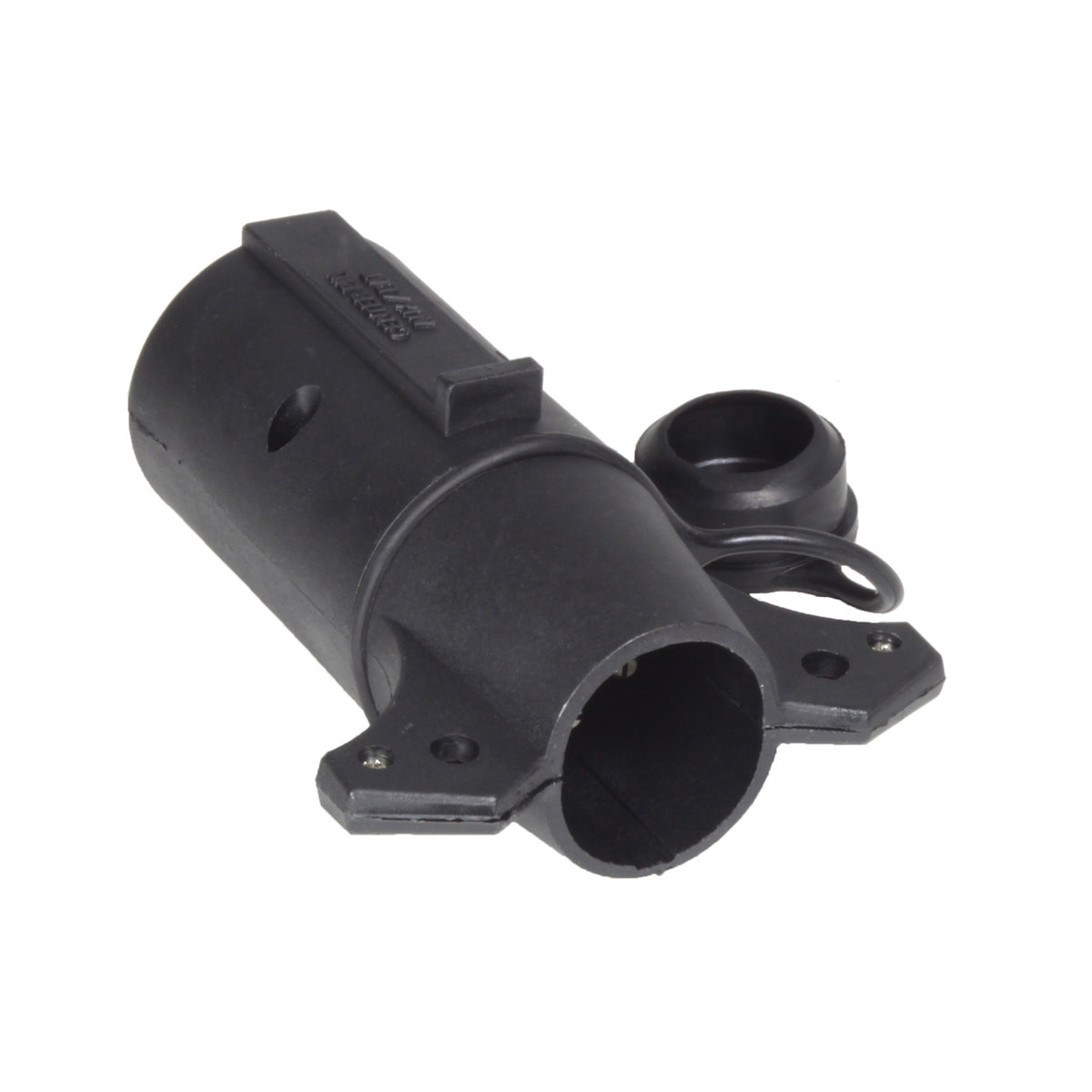 Black zinc trailer wiring adapter connector from Husky Towing part number 30314
