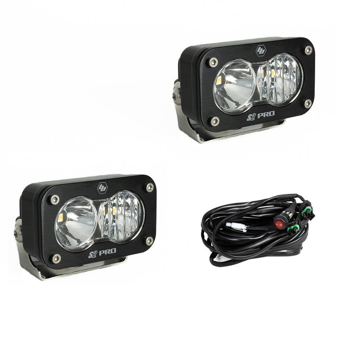 Black auxiliary light with mounting hardware from Baja Designs part number 487803