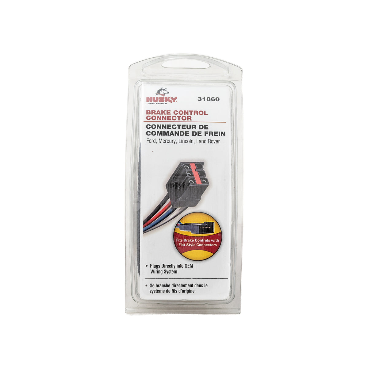 Plastic trailer brake system connector from Husky Towing part number 31860