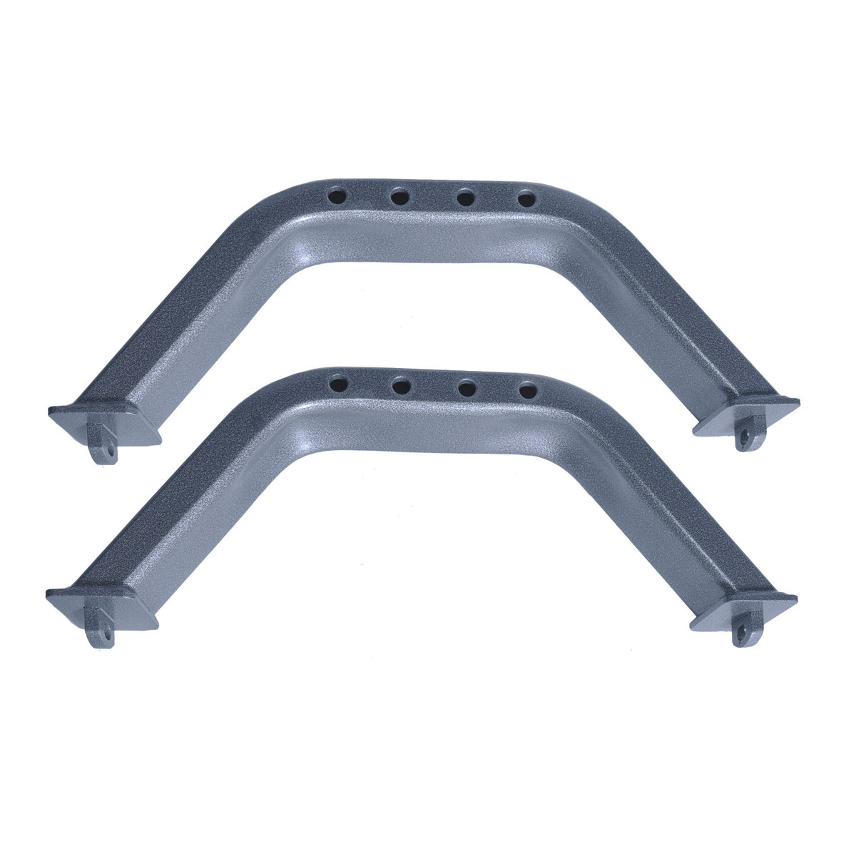 Silver powder coated carbon steel fifth wheel trailer hitch mount leg with mounting hardware from Husky Towing part number 33187