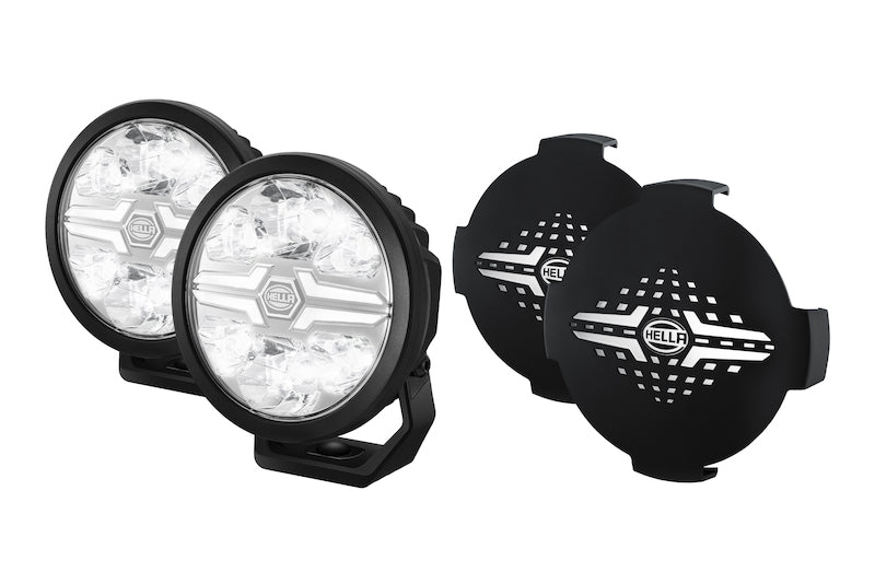Chrome aluminium auxiliary light from Hella part number 358228801