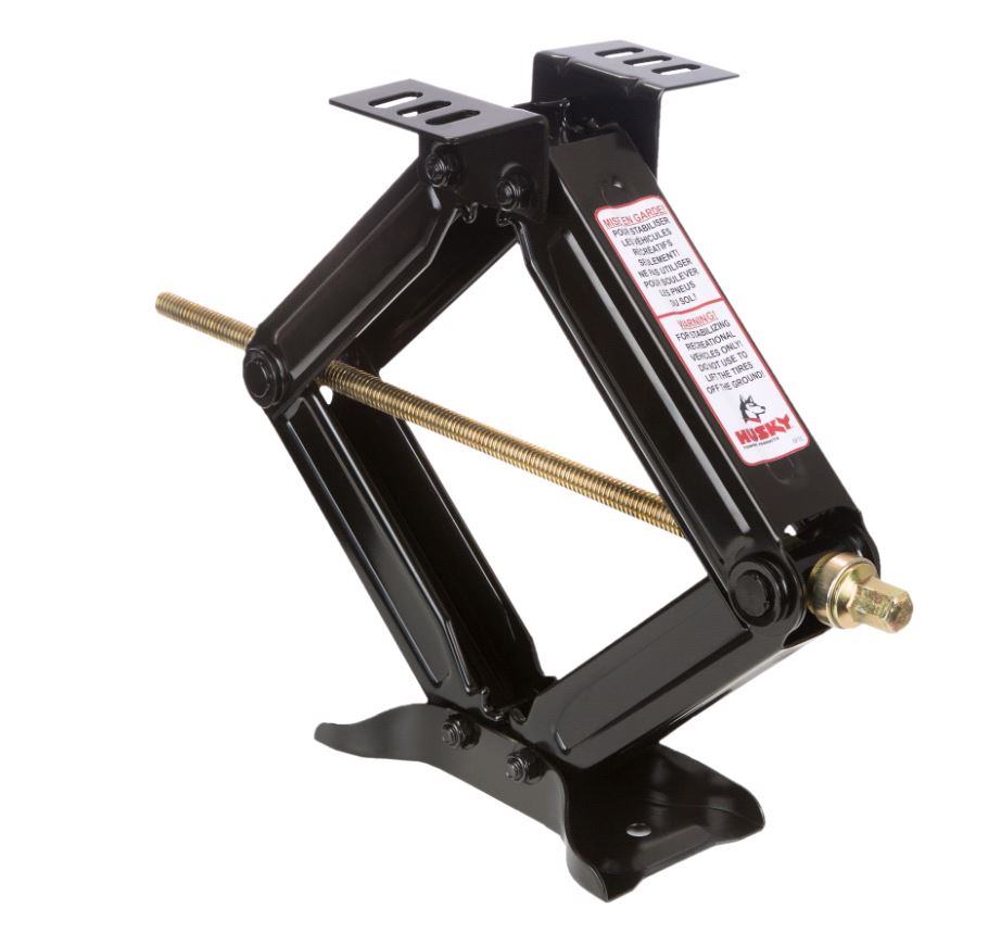 Black powder coated steel floor jack from Husky Towing part number 88135