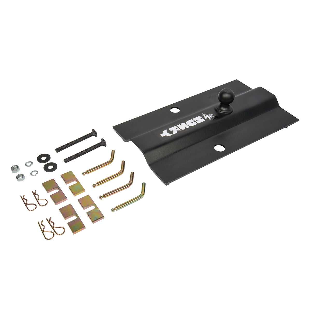 Gray steel gooseneck trailer hitch with mounting hardware from Husky Towing part number 31368