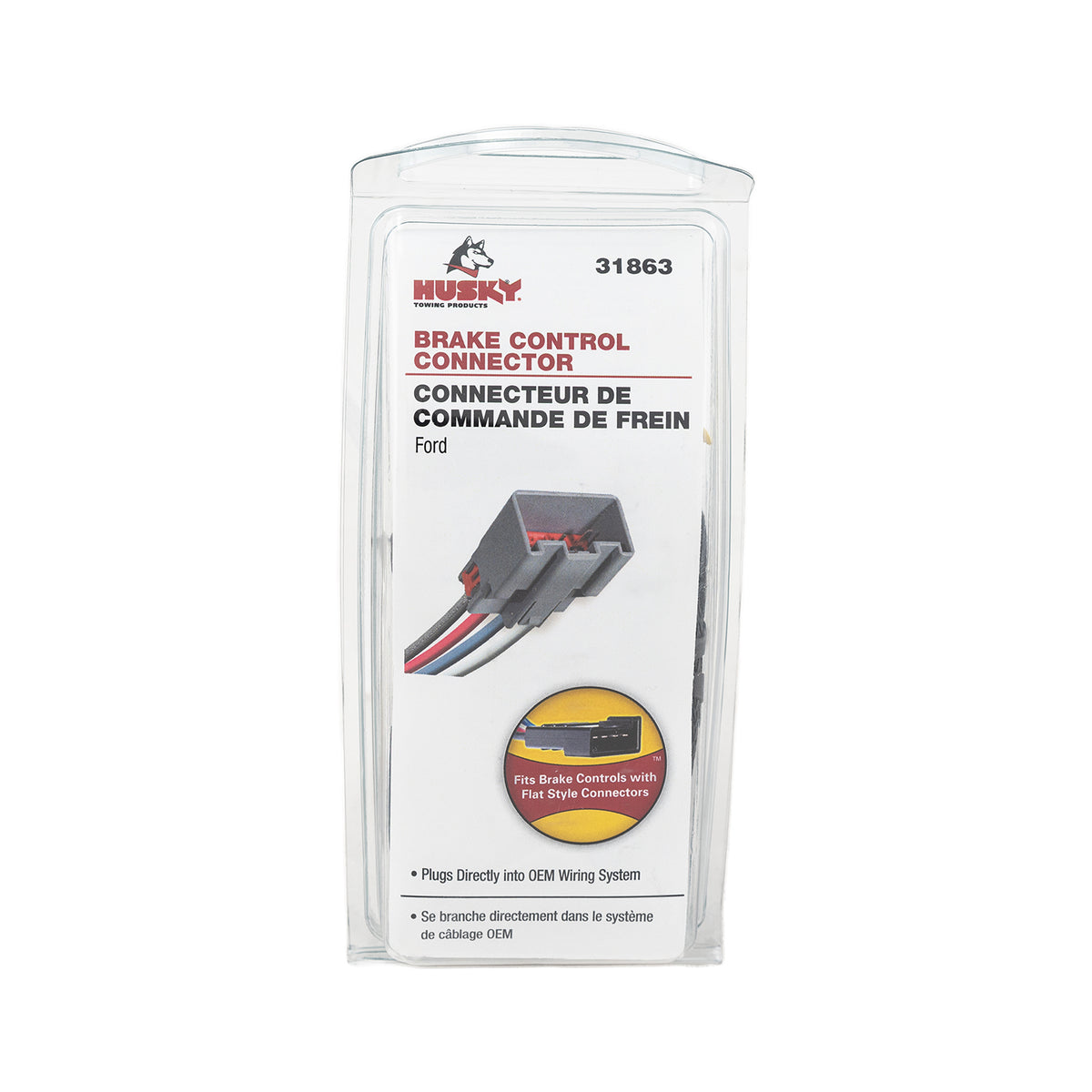 Plastic trailer brake system connector from Husky Towing part number 31863