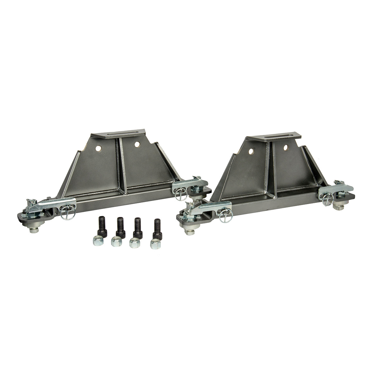 Antique silver powder coated carbon steel fifth wheel trailer hitch mount leg with mounting hardware from Husky Towing part number 33118