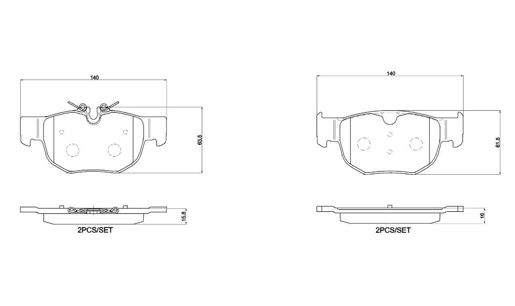 Disc Brake Pad Set from Brembo part number P36039N