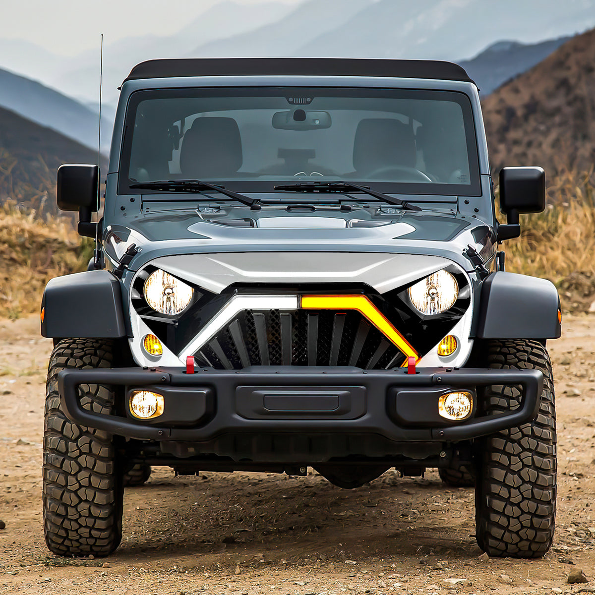Black and white abs plastic grille from AMERICAN MODIFIED part number AMJPAA00148