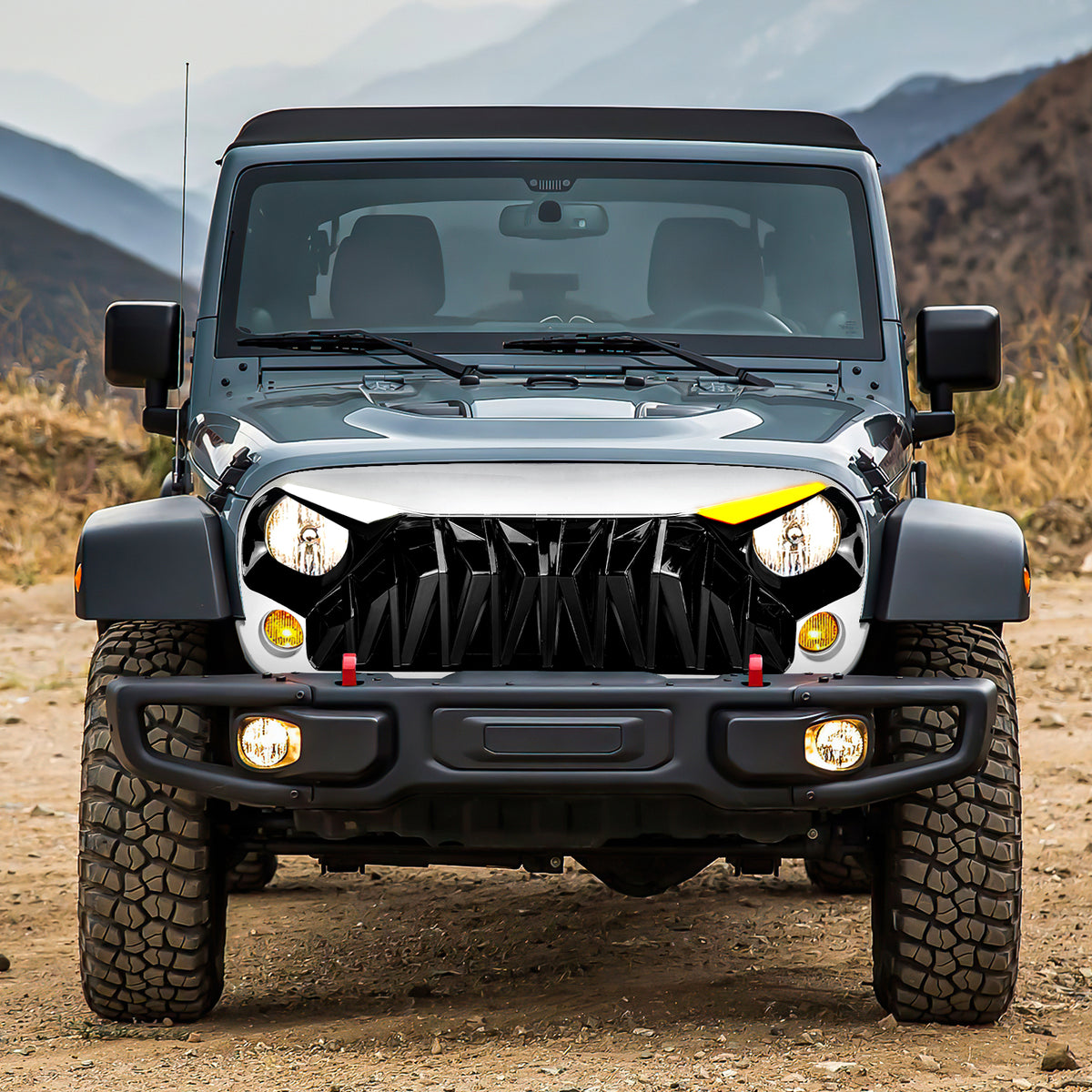 Black and white abs plastic grille from AMERICAN MODIFIED part number AMJPAA00147