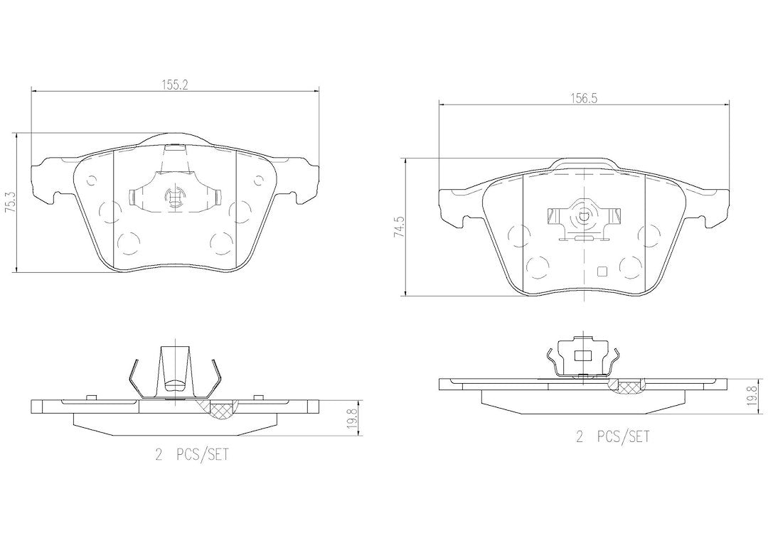 Disc Brake Pad Set from Brembo part number P86018N