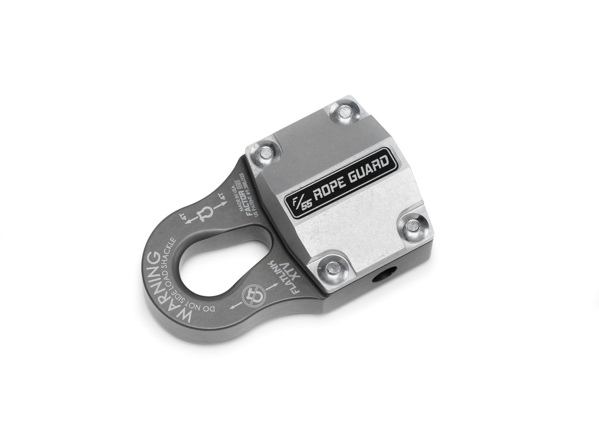 Silver clearcoat 6061 aluminum winch rope end protector from Factor 55 part number 00383