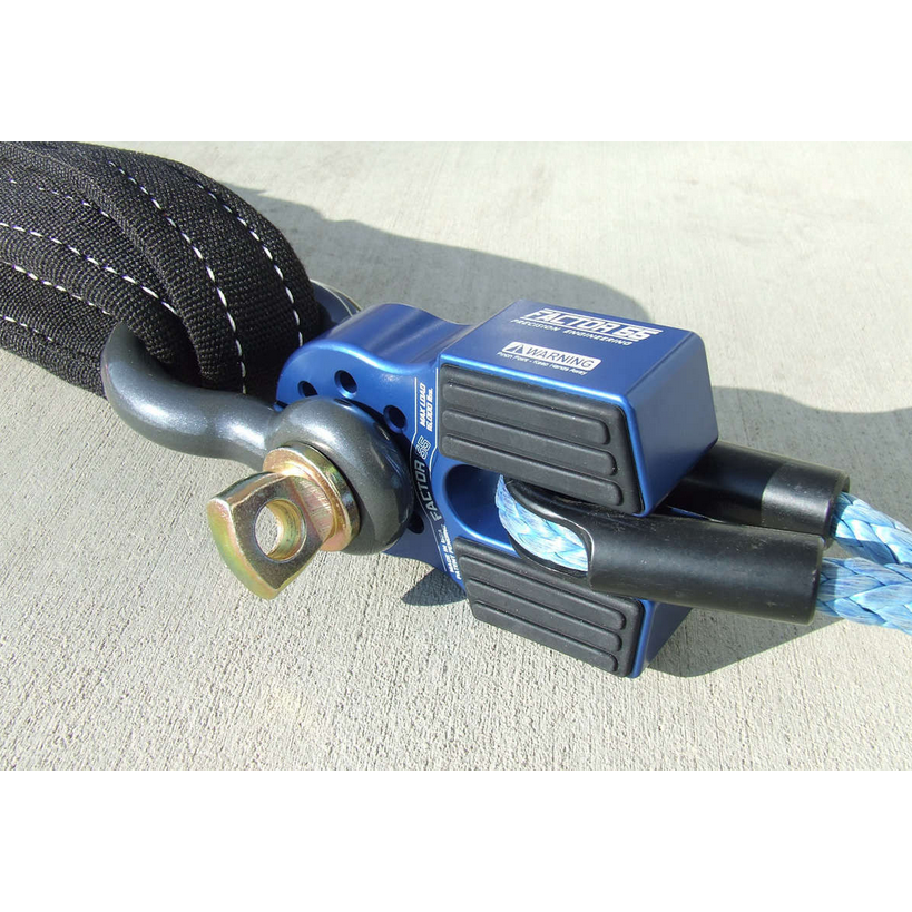 Gray hard anodized 6061 aluminum winch shackle from Factor 55 part number 00050-06