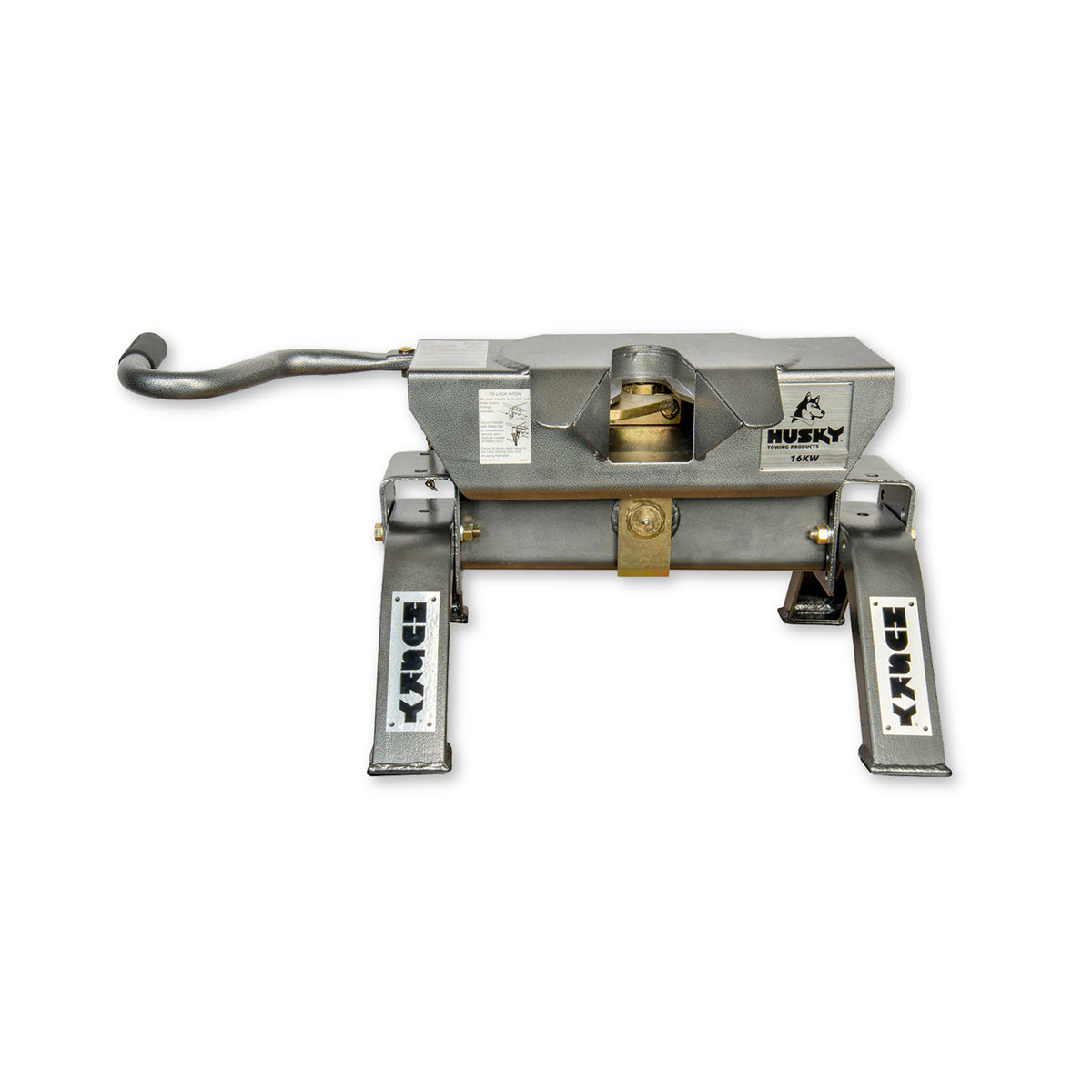 Silver steel fifth wheel trailer hitch from Husky Towing part number 33231P
