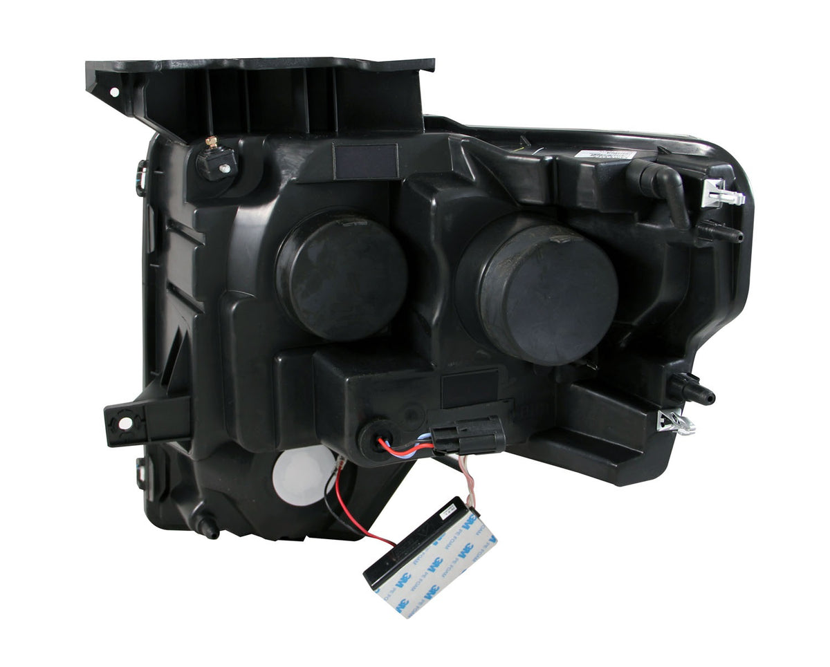 Black plastic headlight set from ANZO USA part number 111298