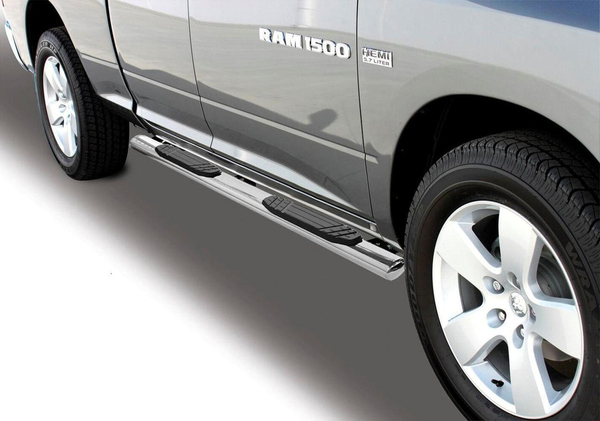 Silver stainless steel step nerf bar kit with mounting hardware from Big Country part number 394203876