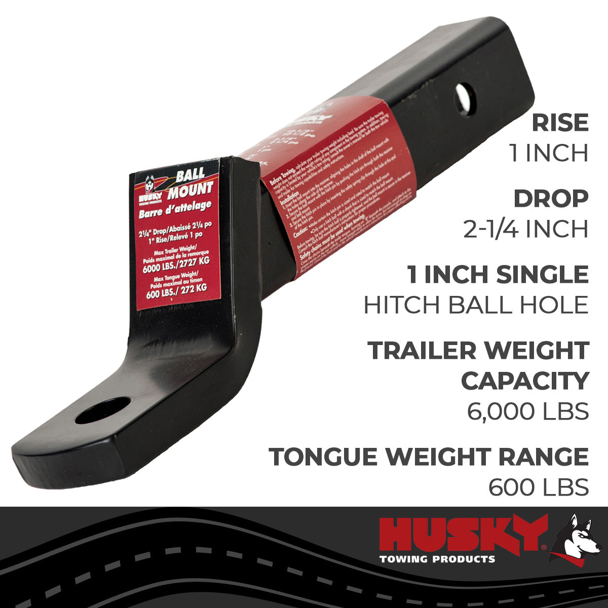 Trailer Hitch Ball Mount from Husky Towing part number 31362