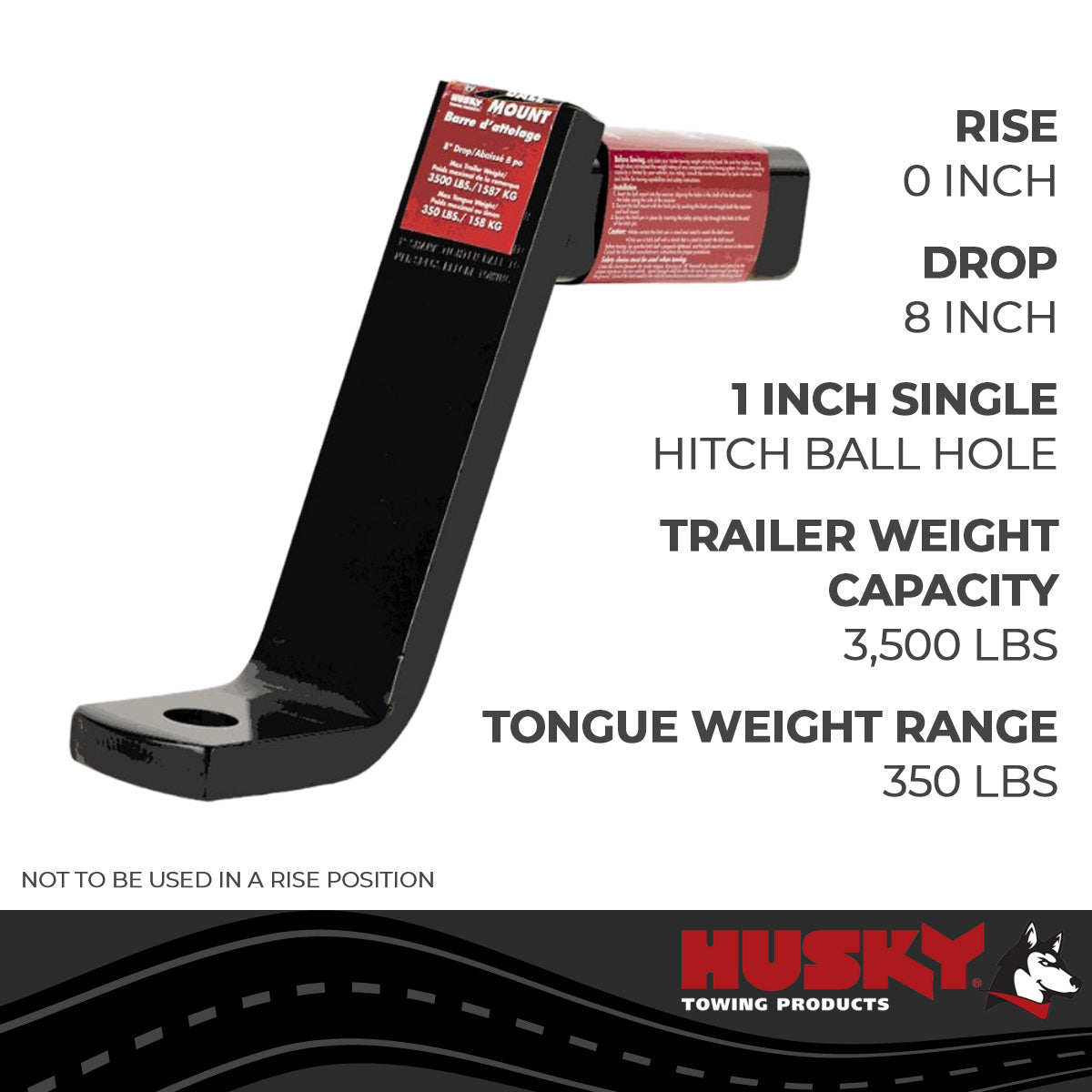 Trailer Hitch Ball Mount from Husky Towing part number 31361