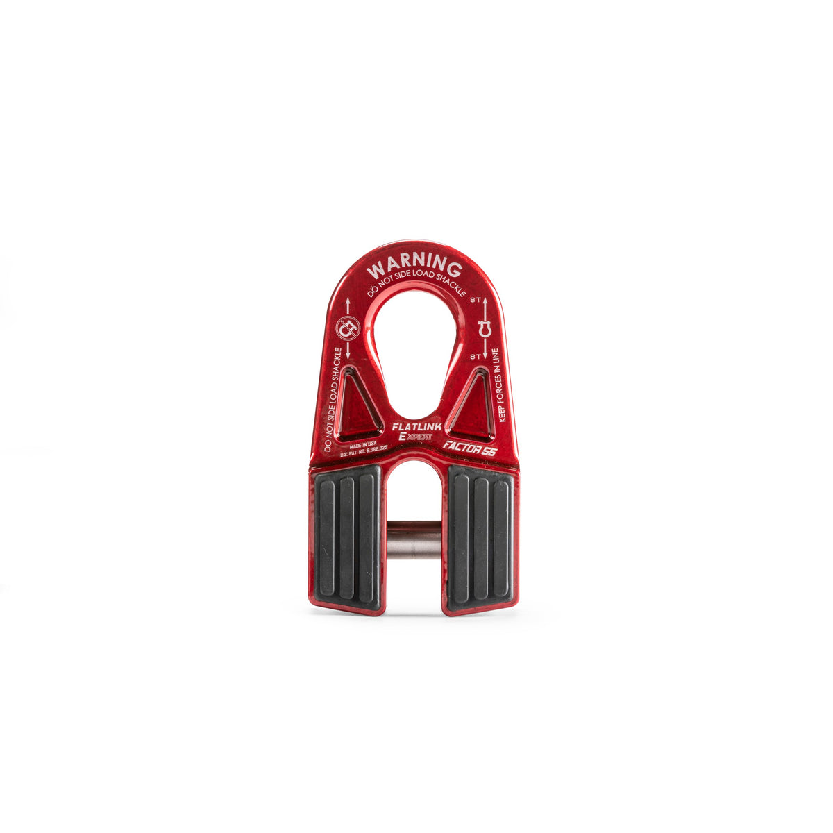 Gray hard anodized 6061 aluminum winch shackle from Factor 55 part number 00080-06