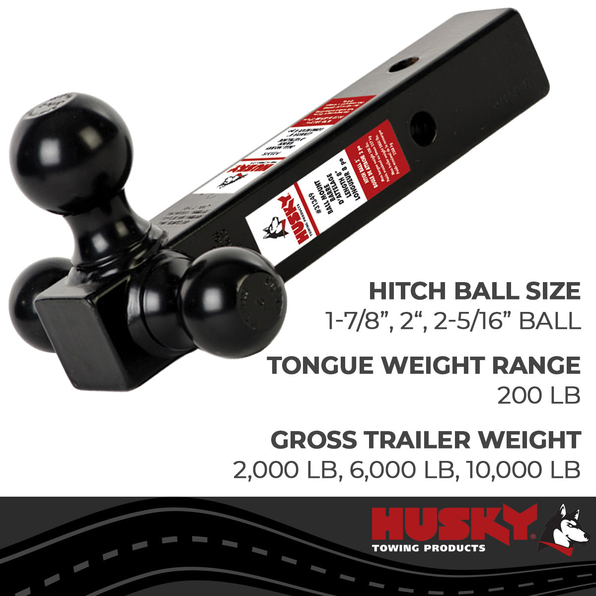 Trailer Hitch Ball Mount from Husky Towing part number 31349