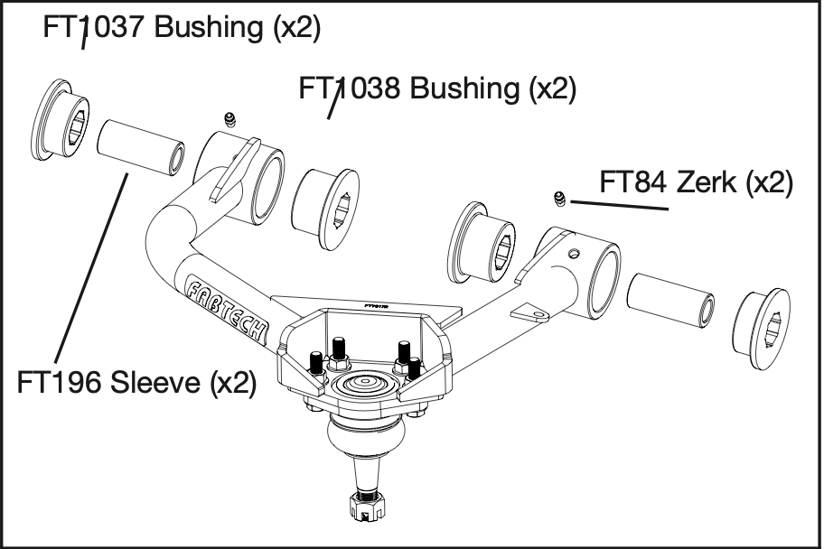 Suspension Ball Joint from Fabtech part number FTS20538