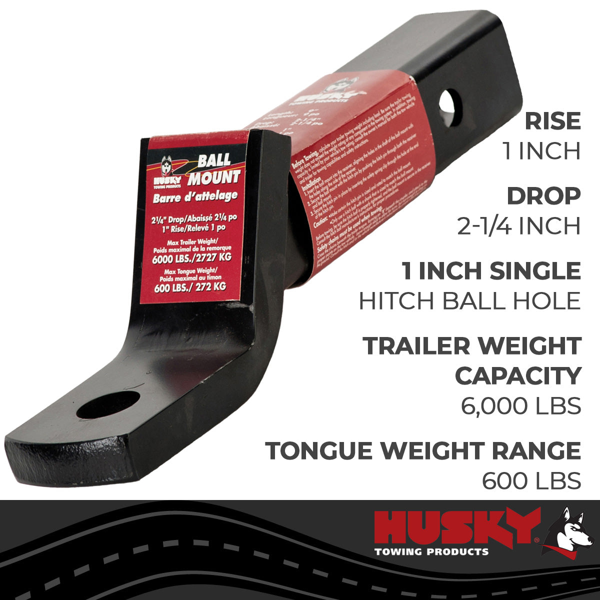 Trailer Hitch Ball Mount from Husky Towing part number 31360