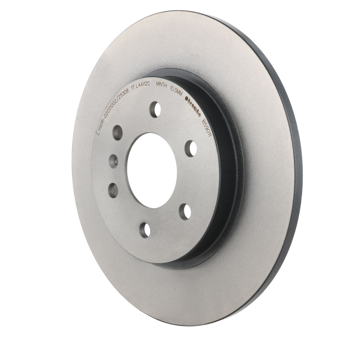 Gray cast iron disc brake rotor from Brembo part number 08.B590.11