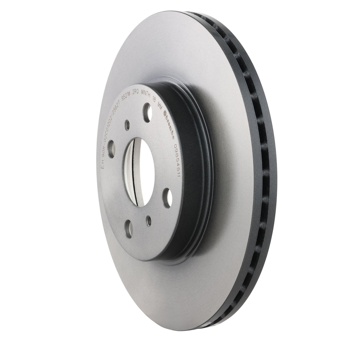 Gray cast iron disc brake rotor from Brembo part number 09.8545.11