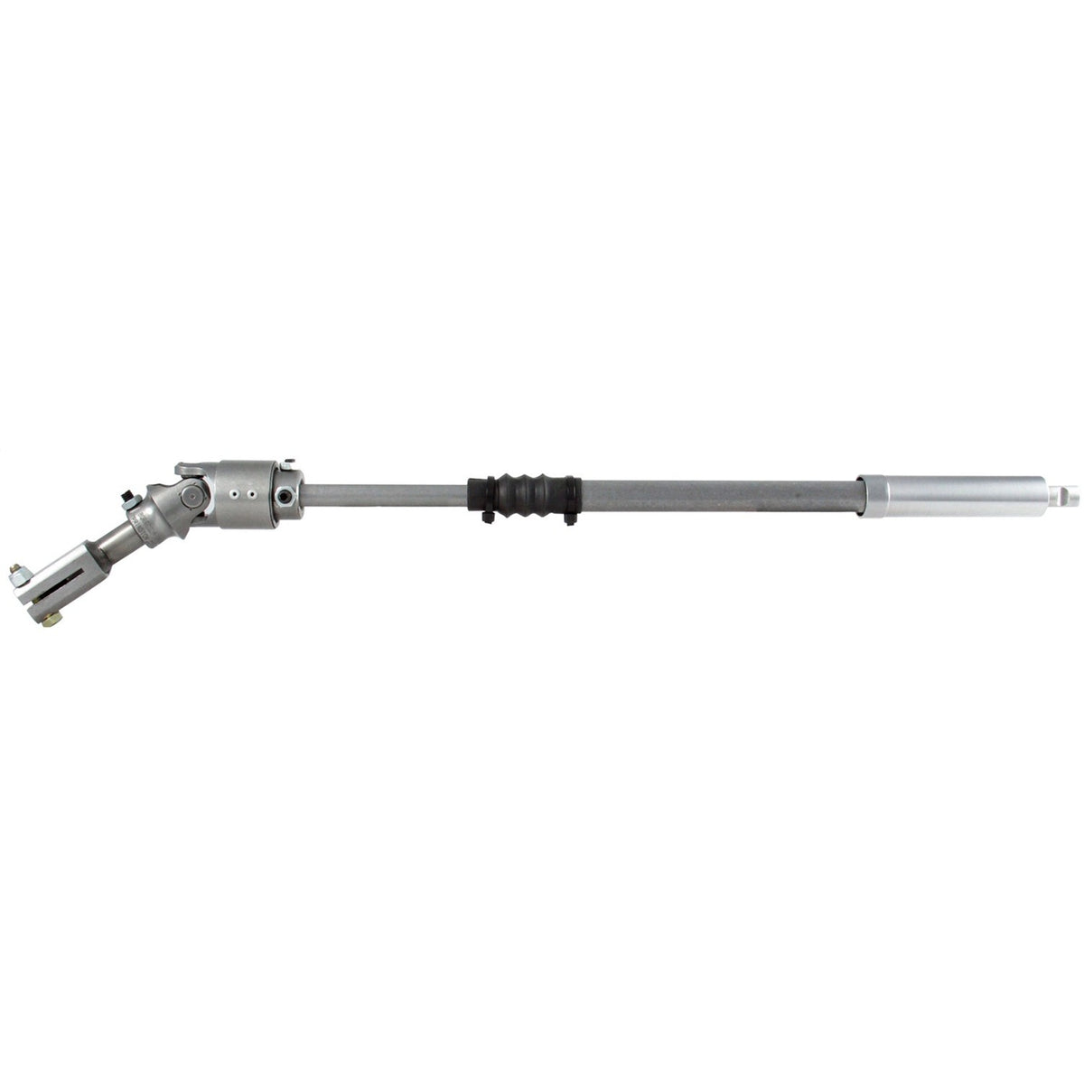 Natural steel steering shaft with mounting hardware from Borgeson part number 000876