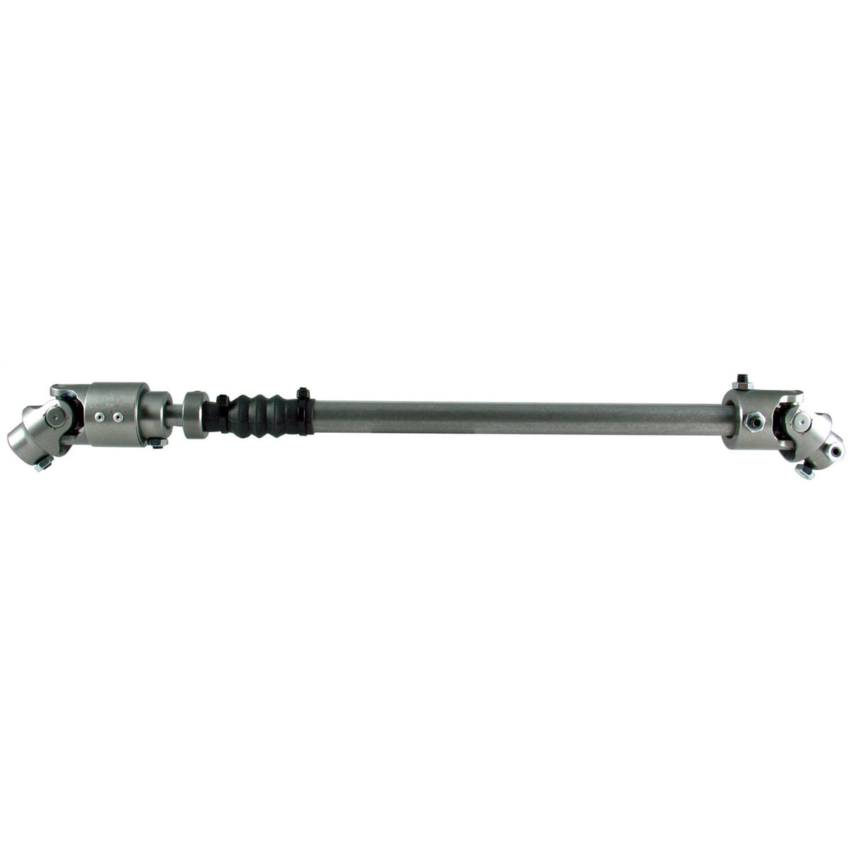 Natural steel steering shaft with mounting hardware from Borgeson part number 000945