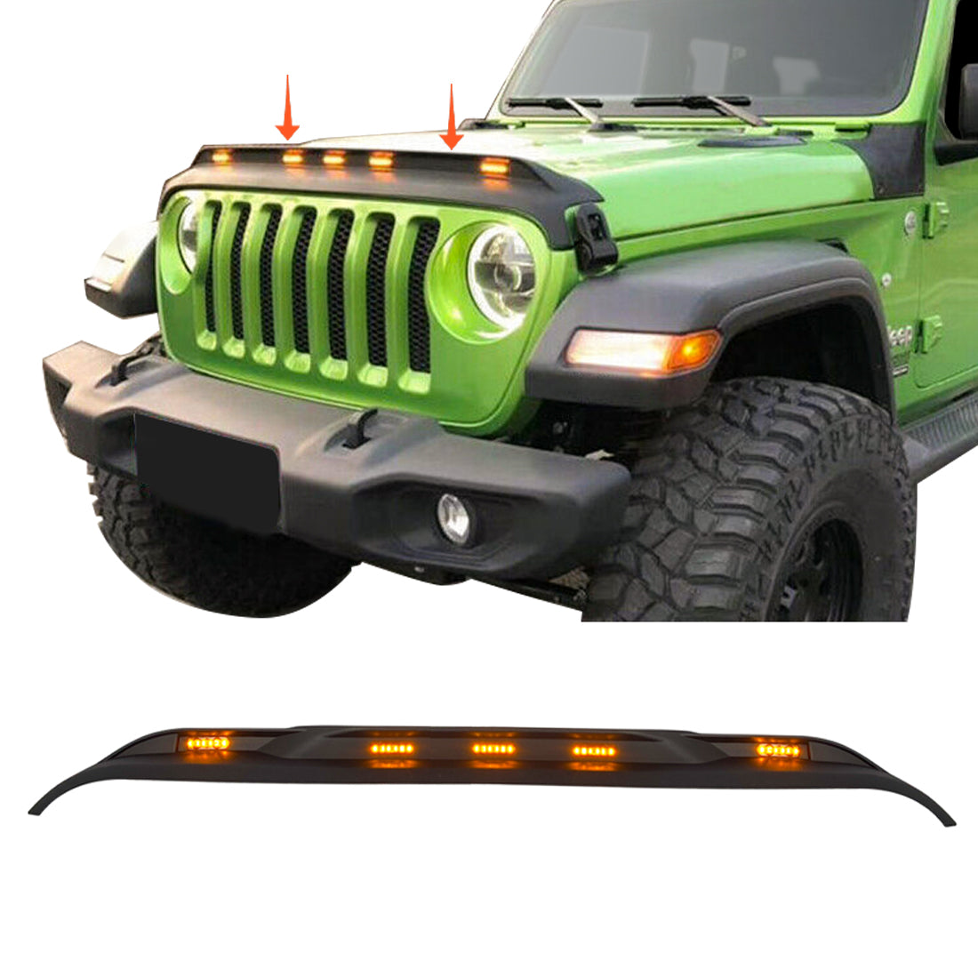 Matte black abs plastic stone deflector from AMERICAN MODIFIED part number AMJPCA00204