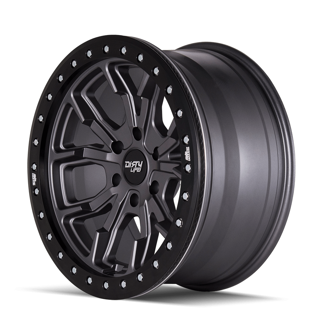 Gunmetal satin gunmetal alluminum wheel 17 diameter from DIRTY LIFE part number 9303-7973MGT12