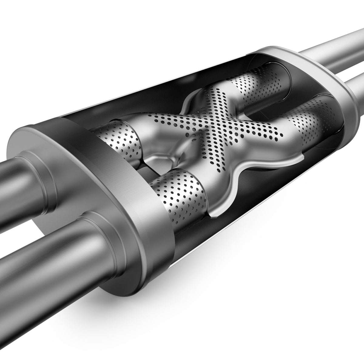 Satin exhaust muffler from MagnaFlow Exhaust Products part number 12599