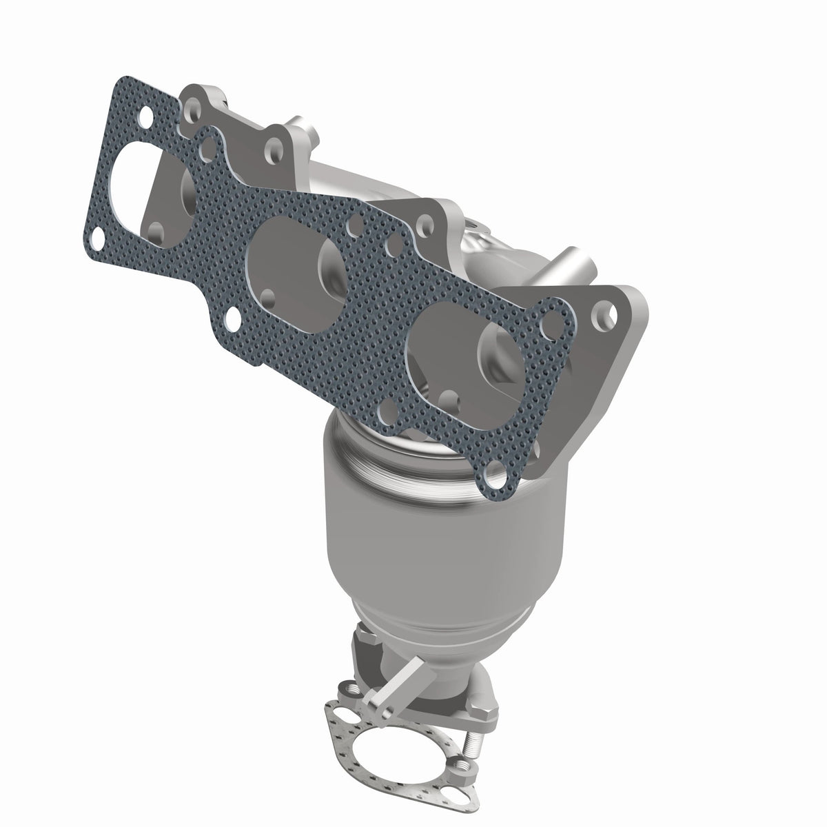 Uncoated stainless steel catalytic converter with integrated exhaust manifold from MagnaFlow Exhaust Products part number 5531089