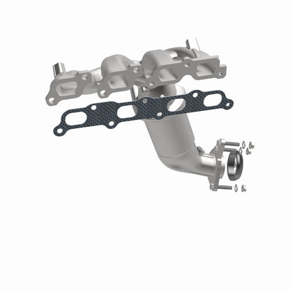 Uncoated stainless steel catalytic converter with integrated exhaust manifold from MagnaFlow Exhaust Products part number 5582378
