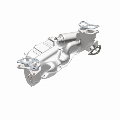 Uncoated stainless steel catalytic converter with integrated exhaust manifold from MagnaFlow Exhaust Products part number 52587