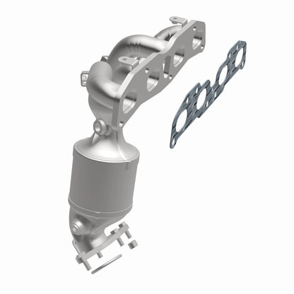Uncoated stainless steel catalytic converter with integrated exhaust manifold from MagnaFlow Exhaust Products part number 49295