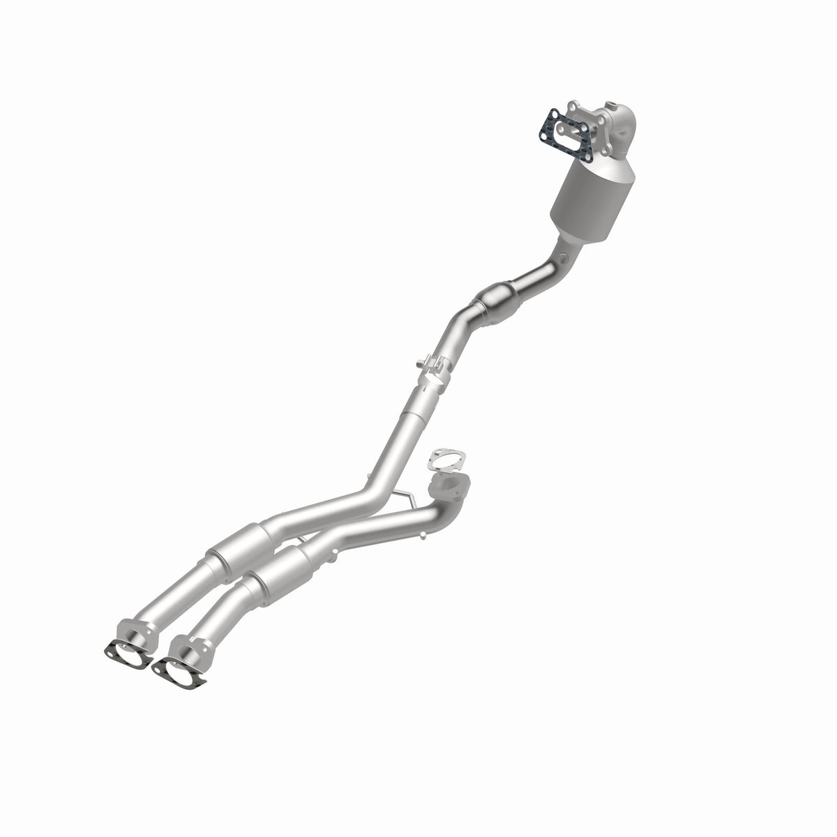 Uncoated stainless steel catalytic converter with integrated exhaust manifold from MagnaFlow Exhaust Products part number 5582647