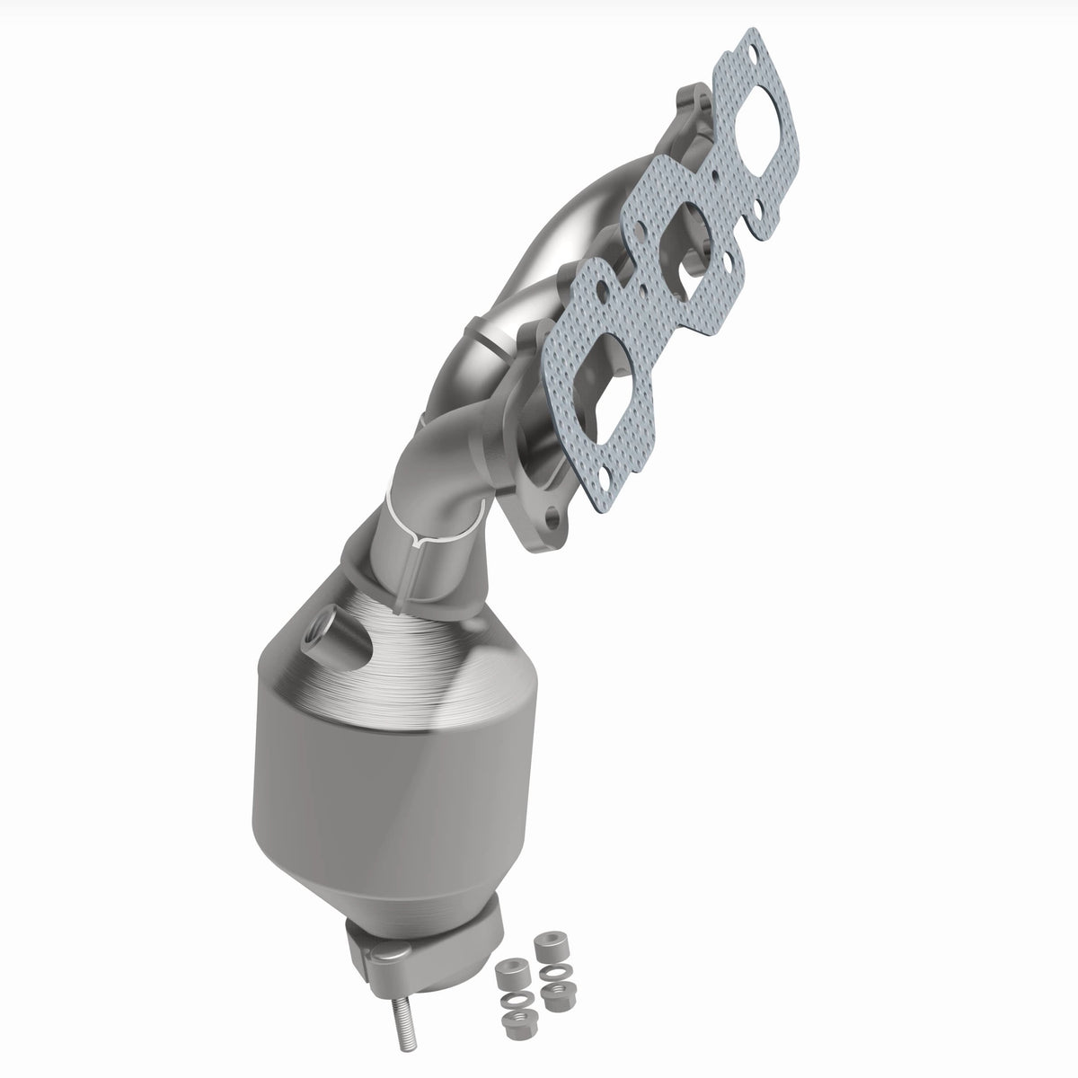 Uncoated stainless steel catalytic converter with integrated exhaust manifold from MagnaFlow Exhaust Products part number 5531920