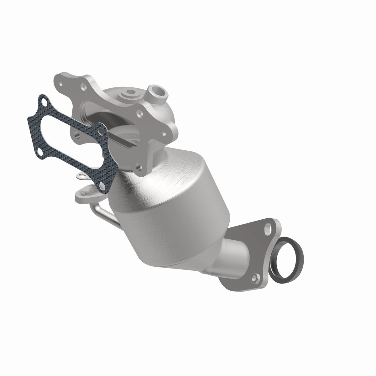 Uncoated stainless steel catalytic converter with integrated exhaust manifold from MagnaFlow Exhaust Products part number 5531036